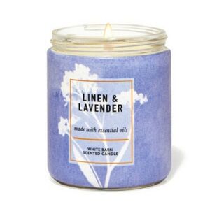 💜 LINEN & LAVENDER SINGLE WICK CANDLE